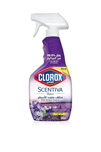 Clorox Scentiva Multi-Surface Cleaner Spray, 500ml, Tuscan Lavender, Bleach Free