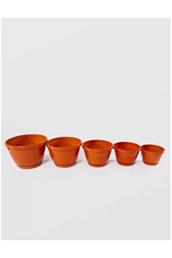 sterk Ghiveci Lux cu Tava, STERK, 14 X 10 cm, Plast Maro