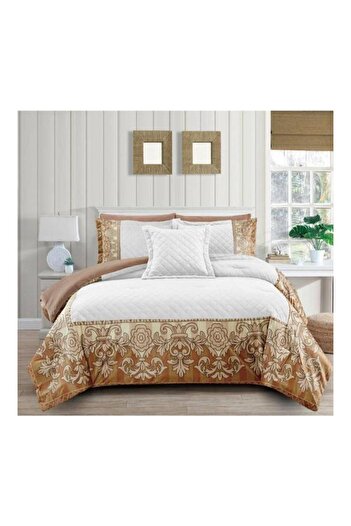 Crestj En Zone Winter Double Bedspread 8 Pieces