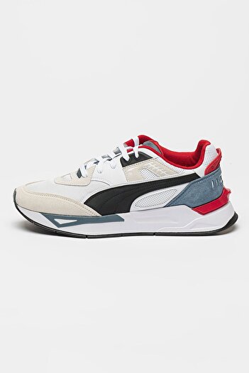 Puma Unisex Mirage Sport Remix Sneakers, Suede Accents, Black/White, Size 11 UK