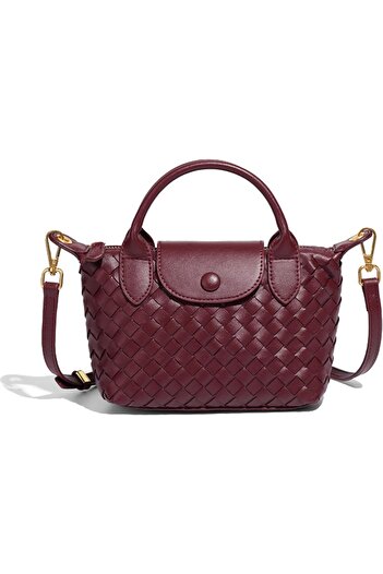 D Dive DDive Mini Small Size Braided Luxury Leather Women's top Handle Handbag Fashion