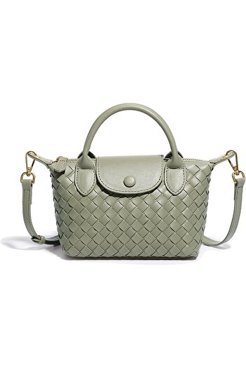 D Dive DDive Mini Small Size Braided Luxury Leather Women's top Handle Handbag Fashion