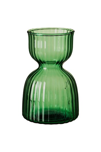IKEA VINTERFINT Vase, dark green, 13 cm