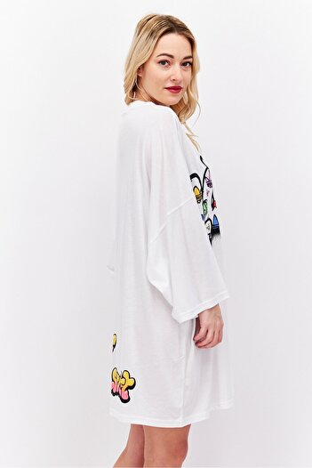 adidas Originals x Jeremy Scott Women Sportswear Fit Outdoor T-Shirt Dress, White