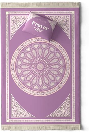 Generic Art Mood Home Velvet Prayer Rug, Pastel & Purple, 68 x 117 cm, Plush, Multicolor