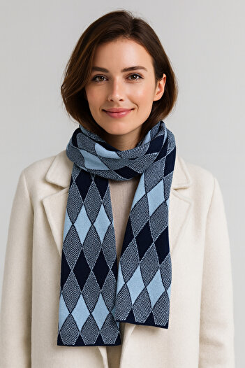 Sebir Moda Baklava Patterned Knitwear Scarf