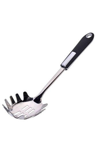 OEM Metal pasta serving spoon, 26 cm, rubber handle