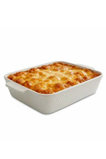 SUPPLIER Square Porcelain Baking Dish with Handles | Oven Safe Ceramic Casserole Dish for Lasagna & Pasta
