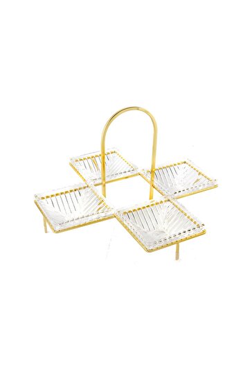 Mikasa Moor Gold Stand 4-Piece Serving Bowl Set 36X22Cm
