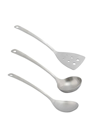 OEM Set of 3 metal kitchen utensils, size 30 x 8 cm