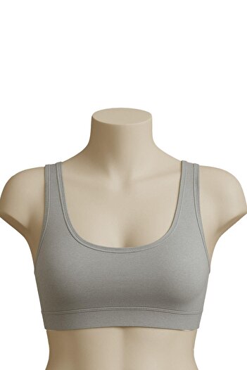Emay Grey Mi 1816 Training Bra with Thick Straps and 6 Pads