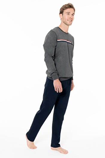 U.S. Polo Assn. Men's 2 Thread Woven Winter Home Wear Bottom Top Set
