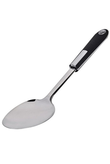 OEM Serving spoon, stainless steel with rubber handle, 32 cm
