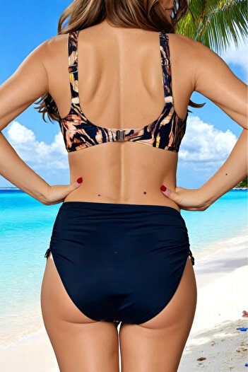 embody Ladies 2 piece swimsuit, large size, black/brown Aliss
