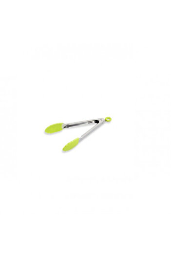 OEM Metal tongs with silicone tips, 20 cm, Green