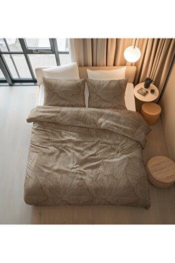 Sleeptime Duvet cover set, Cotton, Beige, 200 x 200 cm, Origin Netherlands