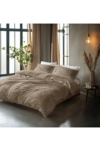Sleeptime Duvet cover set, Cotton, Beige, 200 x 200 cm, Origin Netherlands
