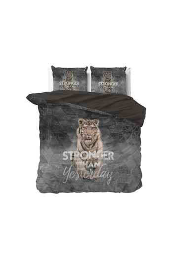 Sleeptime Duvet cover set, Cotton, Grey, 240 x 200 cm, Origin Netherlands