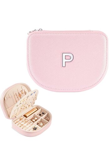 Generic ProCase Personalized Travel Jewelry Case Organizer with Initial, Monogrammed Small Jewelry Storage