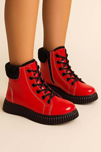 Görkem bebe ayakkabı ve tekstil Red Girls' Daily Boots