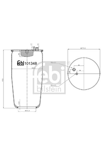 FEBI BILSTEIN Air suspension bellows rear axle MAN TGS I 2006-2021