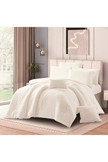 HOURS Horse Winter Bedspread, Fur and Velvet, Heavy Fill, Suitable for Single Bed Size 120 x 200 cm, 4 Pieces, 250 Stitches