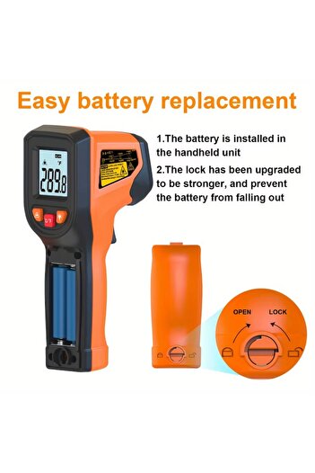 UnderShop Infrared Laser Thermometer Non-Contact -50°C to 600°C