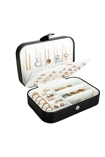 Generic Hatori Travel Jewelry Box,Pu Leather Small Jewelry Organizer For Women Girls,Double Layer Portable