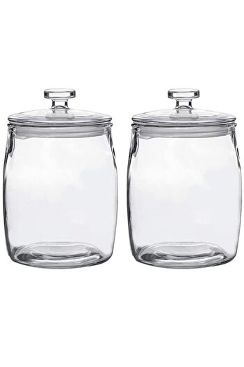Generic Ritayedet 1/2 Gallon Glass Jars with Lid, Wide Mouth Cookie Jars Set of 2, Apothecary Jars for Cand