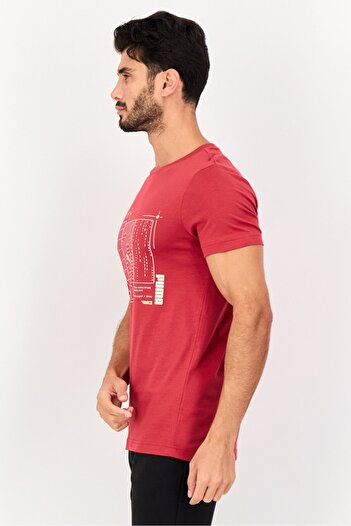Puma x One8 Men Slim Fit Short Sleeve Outdoor T-Shirt, Red