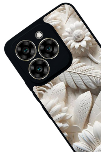 Aksel Kılıf Reeder S919 Compatible Printed , Matte Black, Soft Silicone, Protective, Shock Absorbing Cover, Case