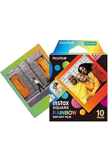 Fujifilm Instax Square Rainbow Frame Film - 10 Exposures (16671320)