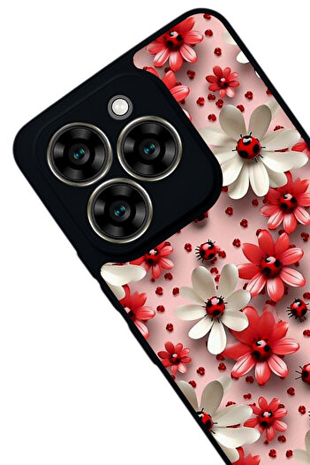 Aksel Kılıf Reeder S919 Compatible Printed , Matte Black, Soft Silicone, Protective, Shock Absorbing Cover, Case