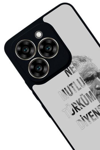 Aksel Kılıf Reeder S919 Compatible Printed , Matte Black, Soft Silicone, Protective, Shock Absorbing Cover, Case