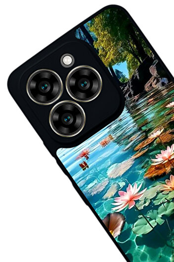 Aksel Kılıf Reeder S919 Compatible Printed , Matte Black, Soft Silicone, Protective, Shock Absorbing Cover, Case