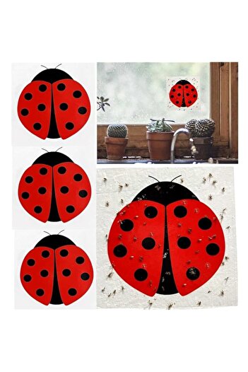 Generic 30PCS Fly Stickers for Windows, Floral Insect Pattern Fly Catcher for Indoor Use, Effective Against