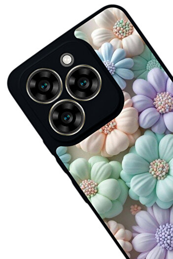 Aksel Kılıf Reeder S919 Compatible Printed , Matte Black, Soft Silicone, Protective, Shock Absorbing Cover, Case