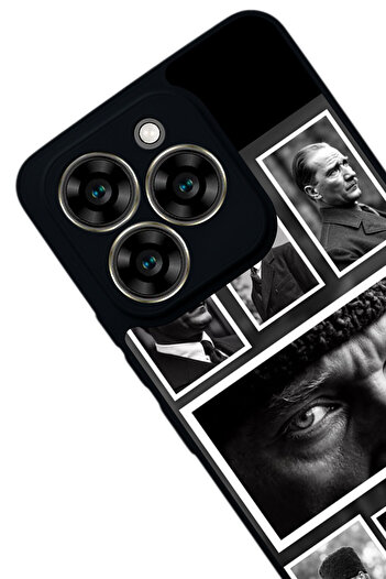 Aksel Kılıf Reeder S919 Compatible Printed , Matte Black, Soft Silicone, Protective, Shock Absorbing Cover, Case