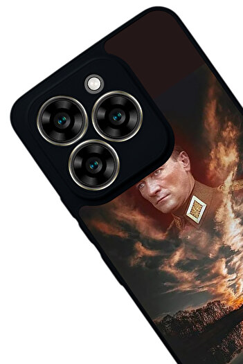 Aksel Kılıf Reeder S919 Compatible Printed , Matte Black, Soft Silicone, Protective, Shock Absorbing Cover, Case