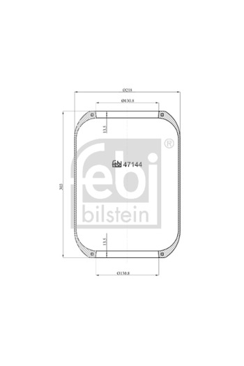 FEBI BILSTEIN Air suspension bellows rear axle IVECO EUROTECH MP 1992-2006