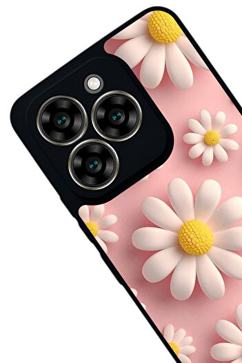 Aksel Kılıf Reeder S919 Compatible Printed , Matte Black, Soft Silicone, Protective, Shock Absorbing Cover, Case