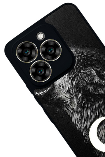 Aksel Kılıf Reeder S919 Compatible Printed , Matte Black, Soft Silicone, Protective, Shock Absorbing Cover, Case