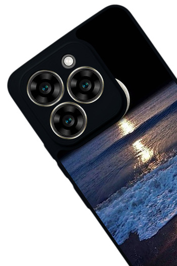 Aksel Kılıf Reeder S919 Compatible Printed , Matte Black, Soft Silicone, Protective, Shock Absorbing Cover, Case