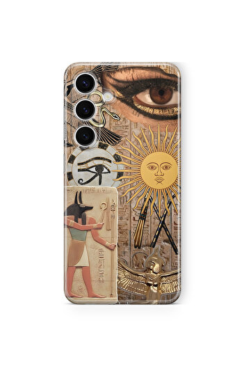 FLAMENKO Transparent Phone Case with Eye Pattern for Samsung Galaxy A15 Ra