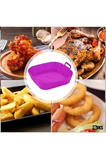SIKS Silicone Protective Tray, For Air Fryer, Universal, For Deep Fryer, Fried, Baked, Purple
