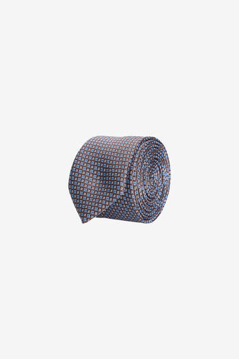 ALTINYILDIZ CLASSICS Men's Coffee-Blue Patterned Tie