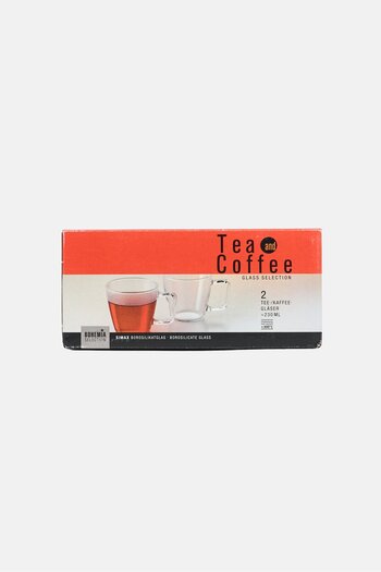 BOHEMİA CRYSTAL 2 Pieces Borosilicate Glass Tea And Coffee Charme Mug 230 ml, Transparent