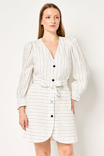 SANDRO Women Stripe Mini Dress, Multicolor