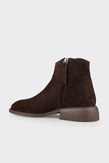 Elle Shoes Kahve Deri Kadın Klasik Bot