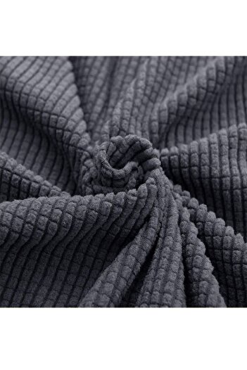COOYA Three Seater Exquisitely Full Coverage Sofa Cover Dark Grey 190-230cm